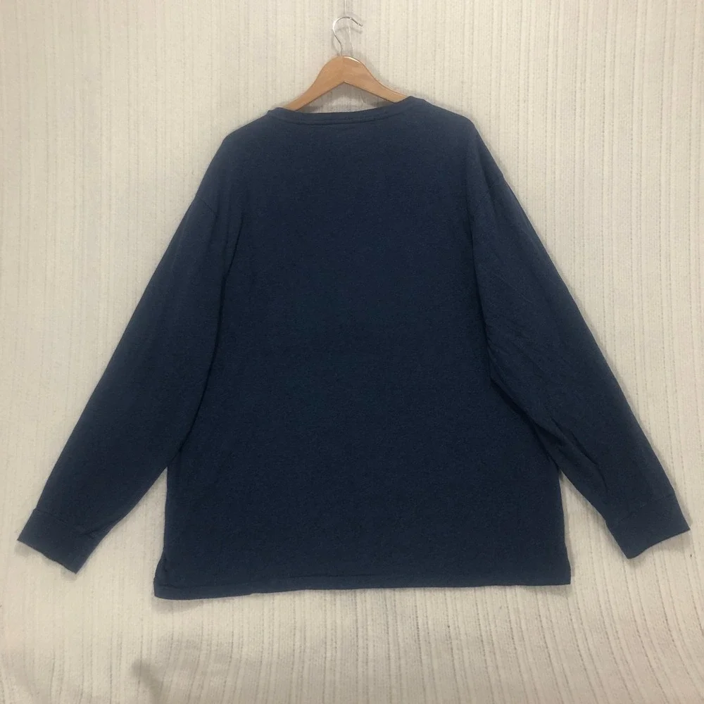 Polo Ralph Lauren Mens XXL Long Sleeve T-Shirt Navy Blue Classic Fit Cotton Pony